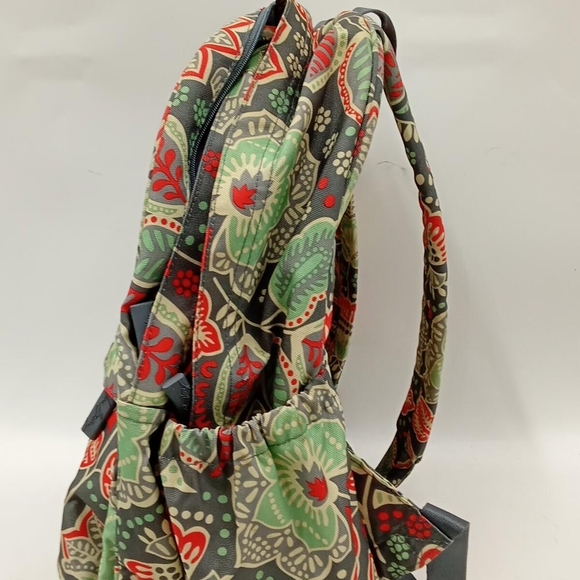 Vera Bradley Floral Print Backpack - Gray, Mint & Red